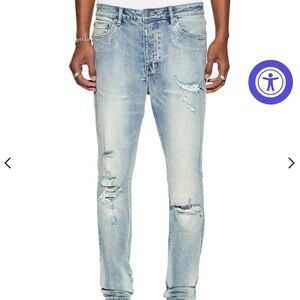 Ksubi Men's Faded Blue Skinny Jeans